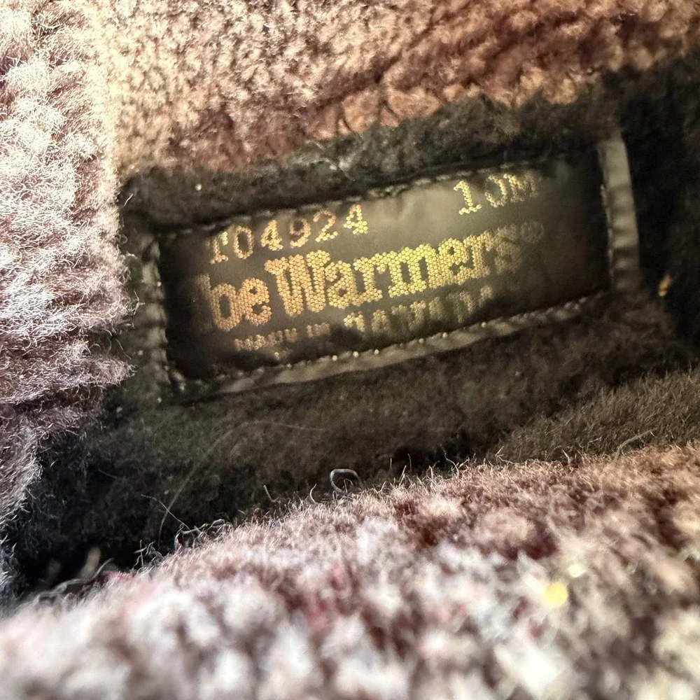 Toe Warmers Brown Front Zip Winter Boots Faux Fur Lined‎ Size 10M Made in Canada